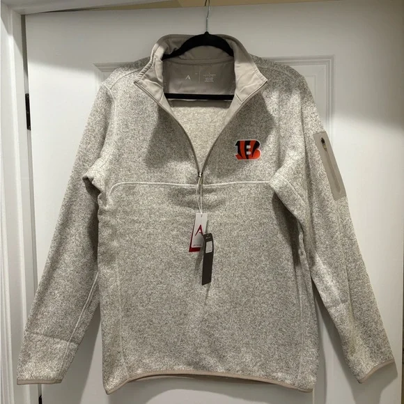 NWT- NFL Cincinnati Bengals Quarter-Zip Jacket - LARGE